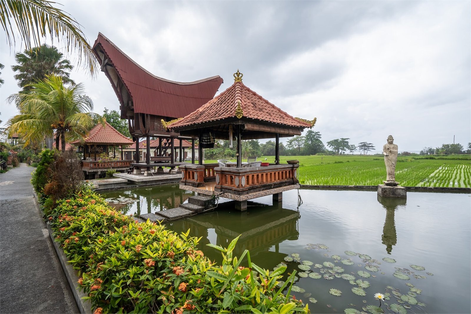 Private room view with green scenery in Bali Vinyasa Yoga School